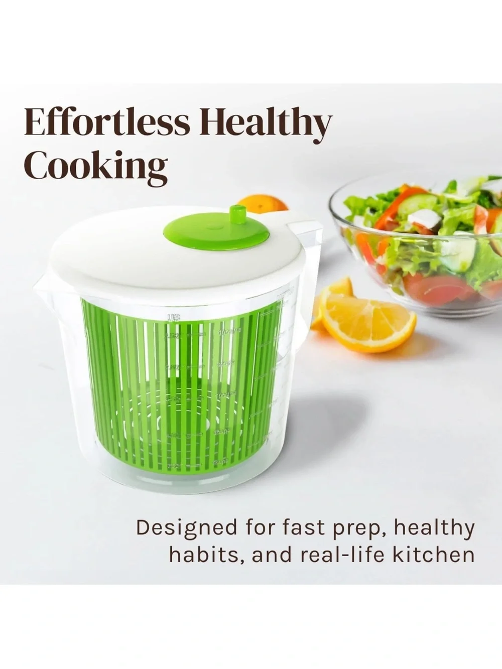Salad Spinner & Colander Pitcher - Green
